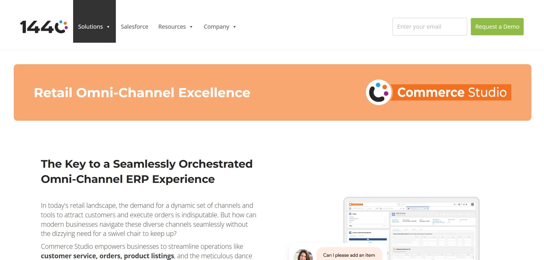 Commerce Studio, the native ecommerce solution by 1440