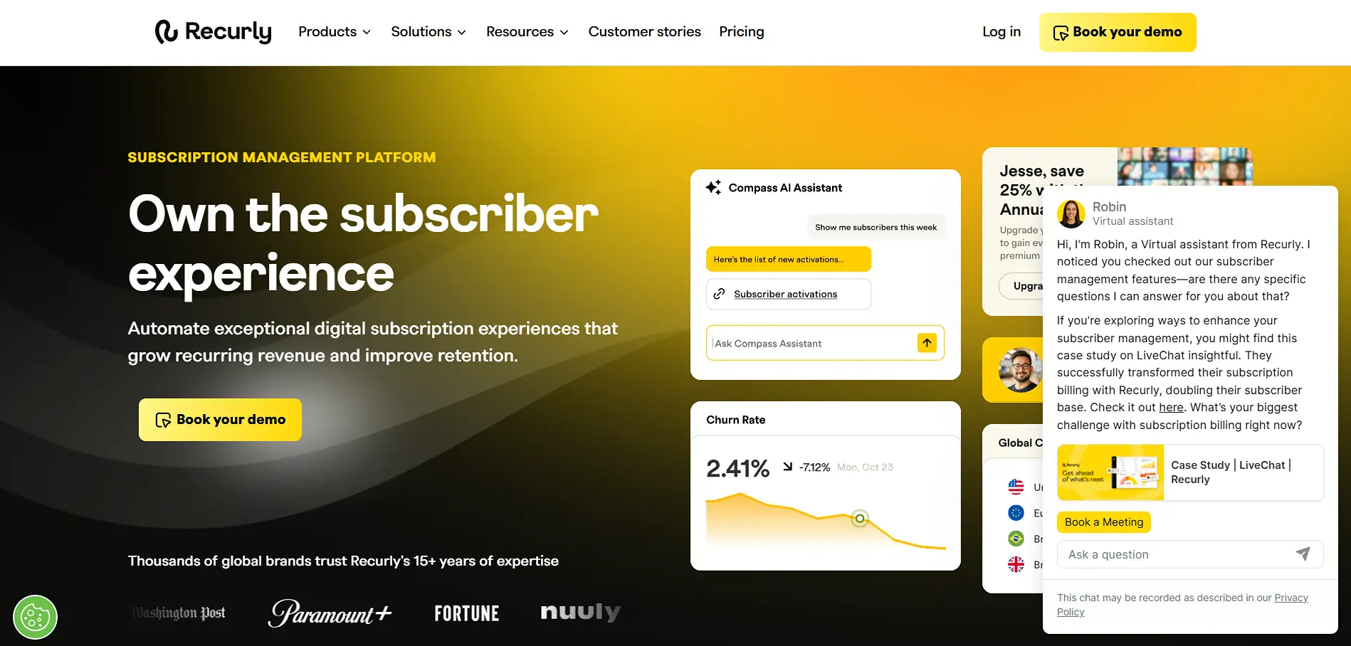 Recurly as a subscription management tool for businesses