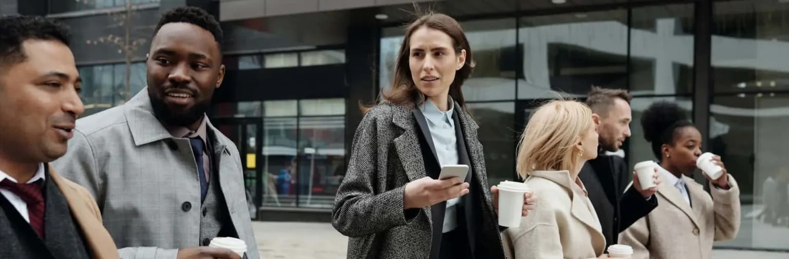 Team discussing project on the horizon