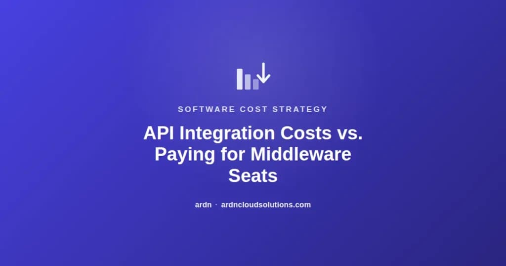 API integration costs vs. paying for middleware seats — ARDN Cloud Solutions