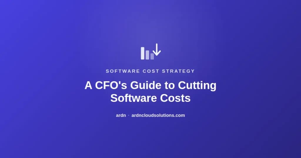 A CFO's guide to cutting software costs — ARDN Cloud Solutions