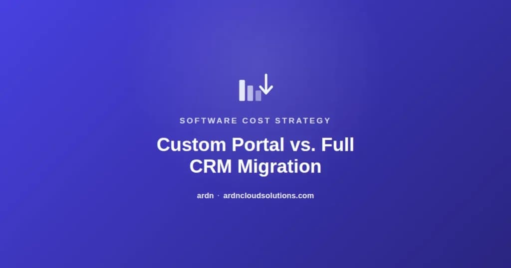 Custom portal vs. full CRM migration — ARDN Cloud Solutions