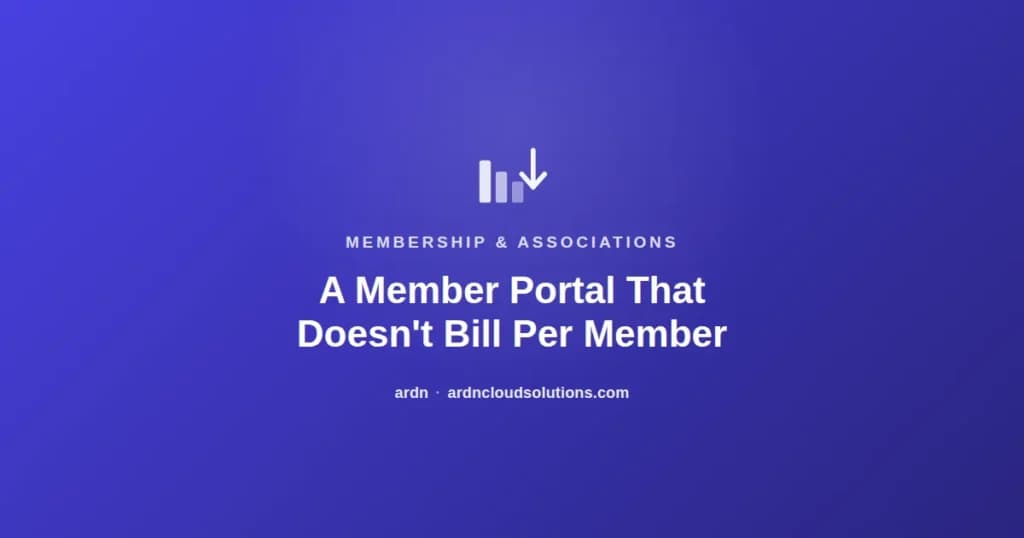 A member portal that doesn't bill per member — ARDN Cloud Solutions
