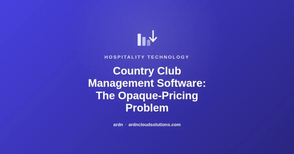 Country club and private club management software pricing — ARDN Cloud Solutions