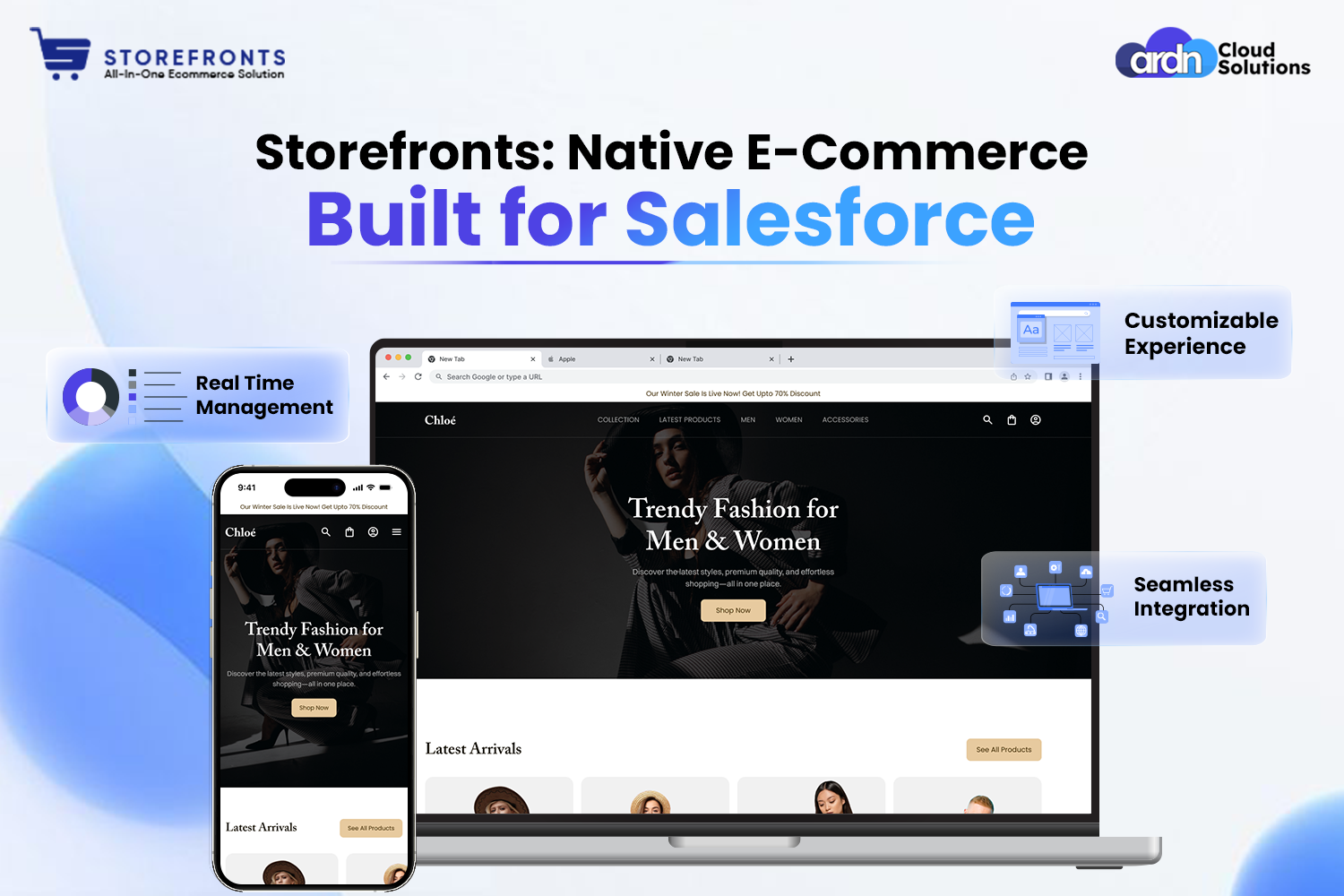 Storefronts Salesforce native e-commerce platform overview banner
