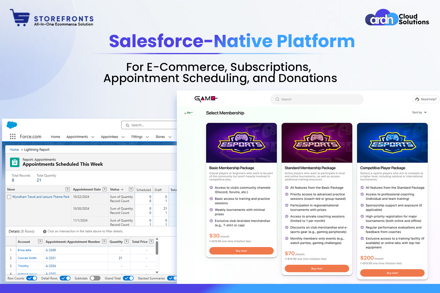 Storefronts Salesforce e-commerce platform – product feature screenshot